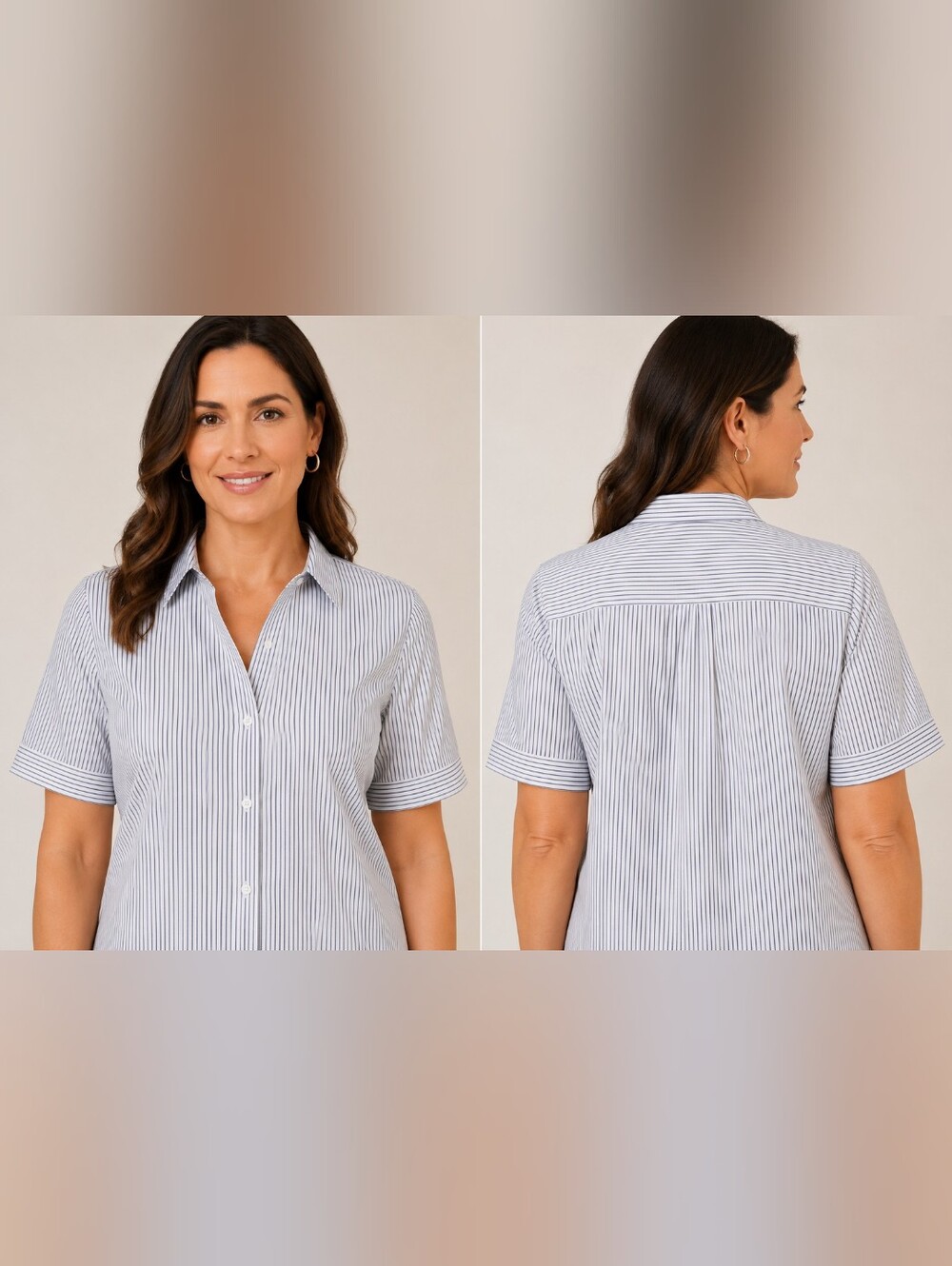 VF Imagewear  Women's Short Sleeve Button Uniform Shirt Size 06 #W-132